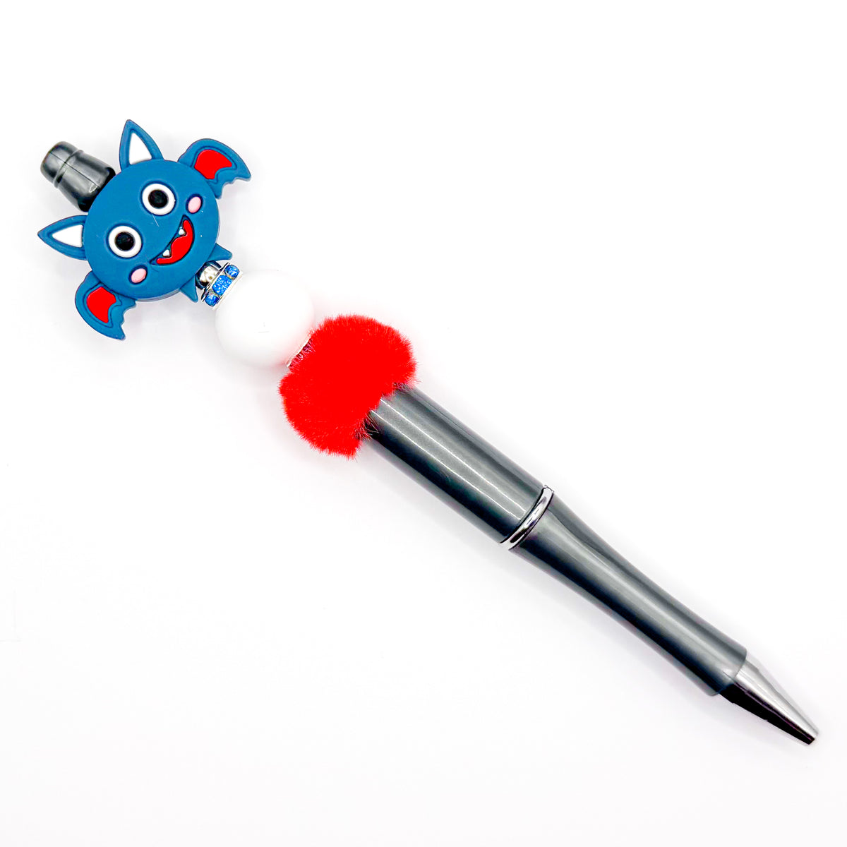 Gray Halloween Bat Charm Pen