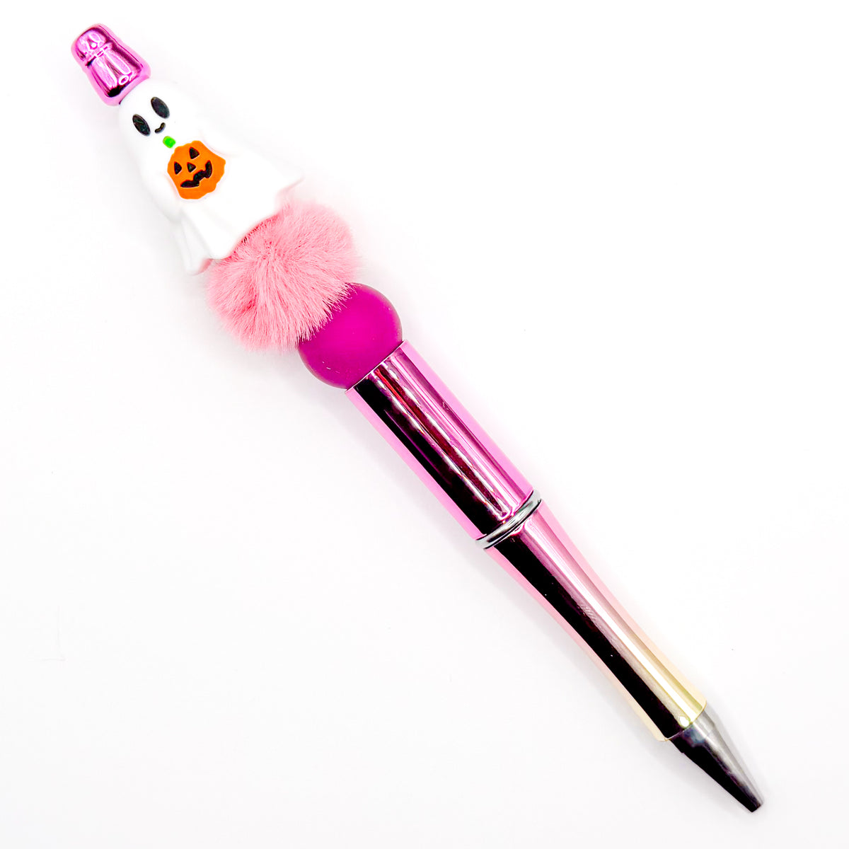 Spooky Pink Ghost Charm Pen