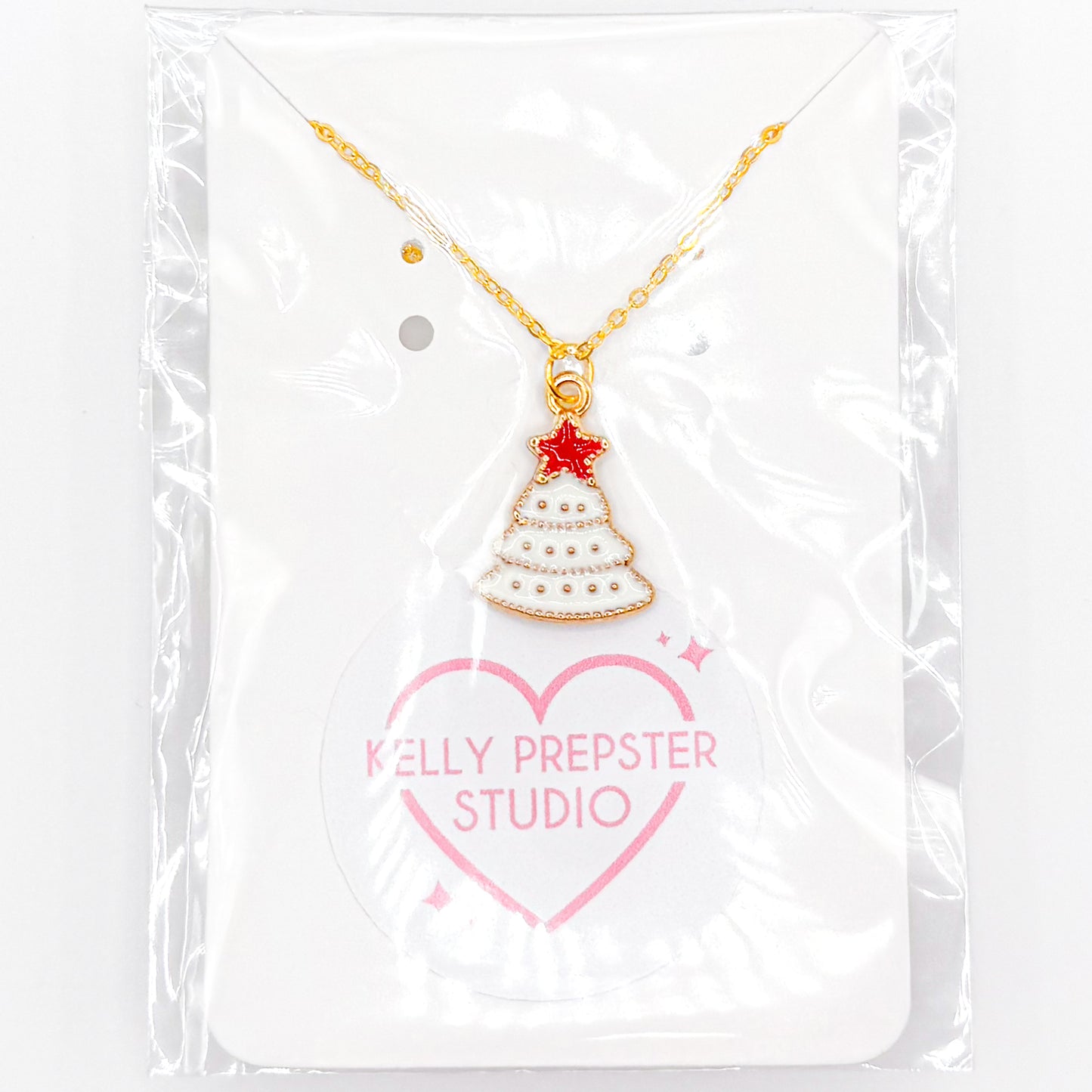 Sparkly Christmas Tree Necklace
