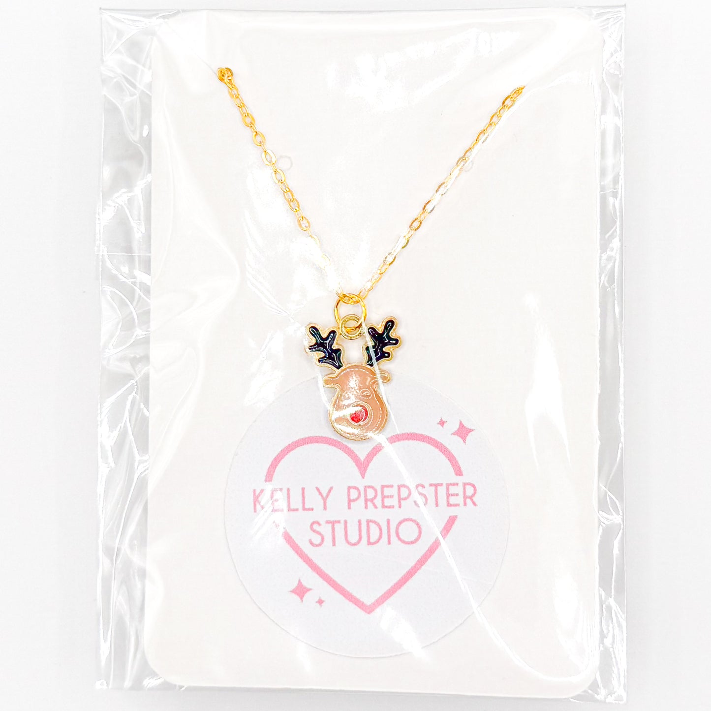 Red Nose Reindeer Necklace