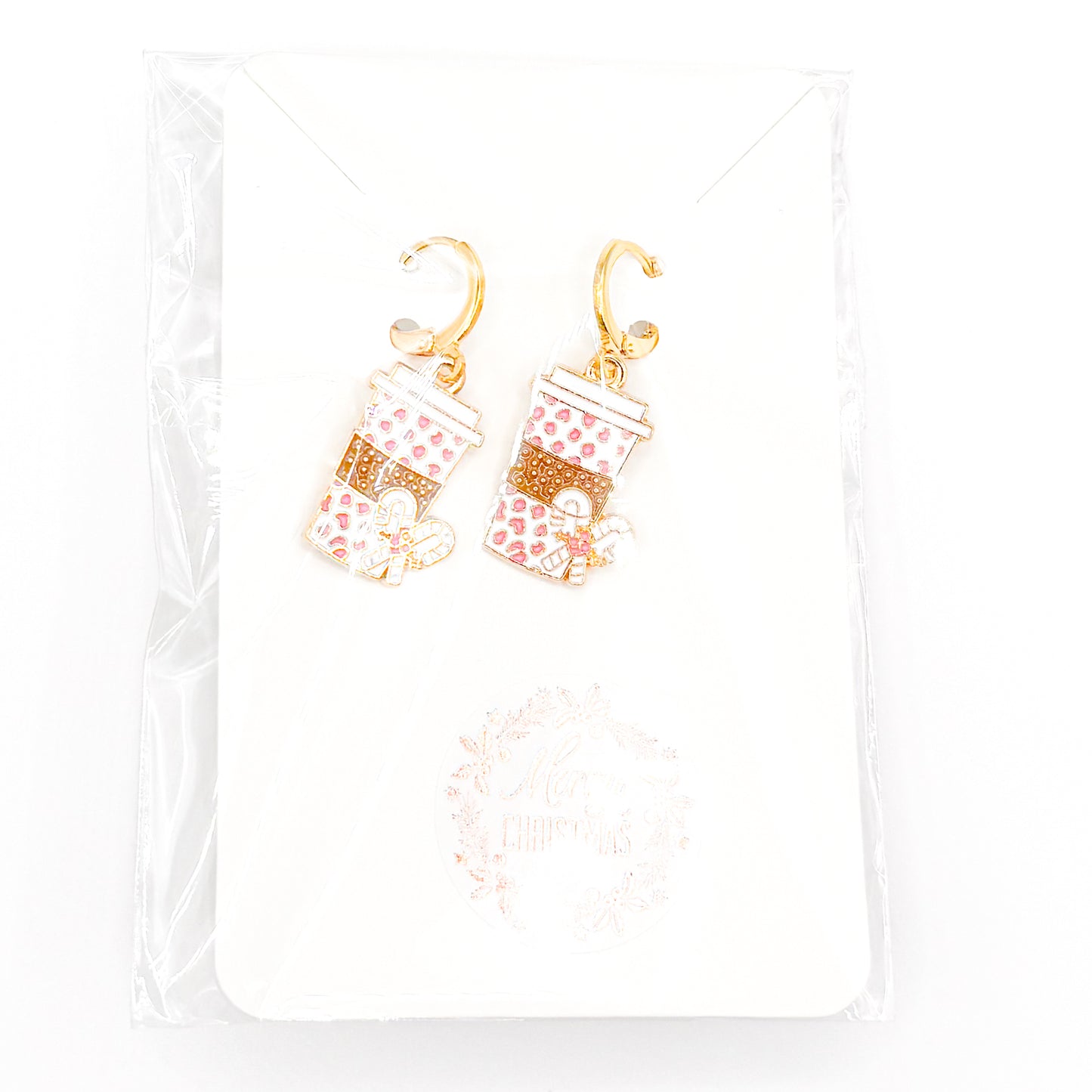 Coffee Time Huggie Earrings