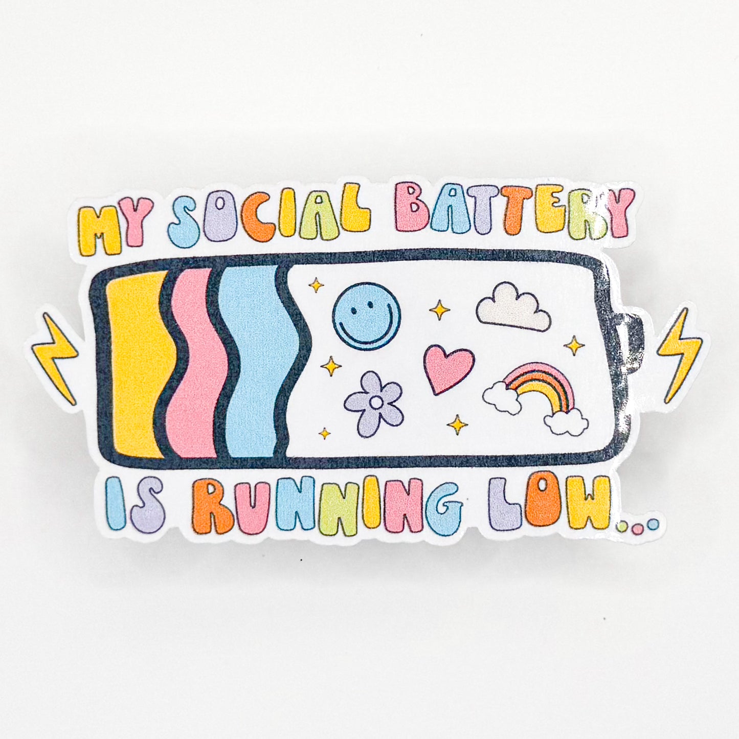 Low Social Battery Sticker