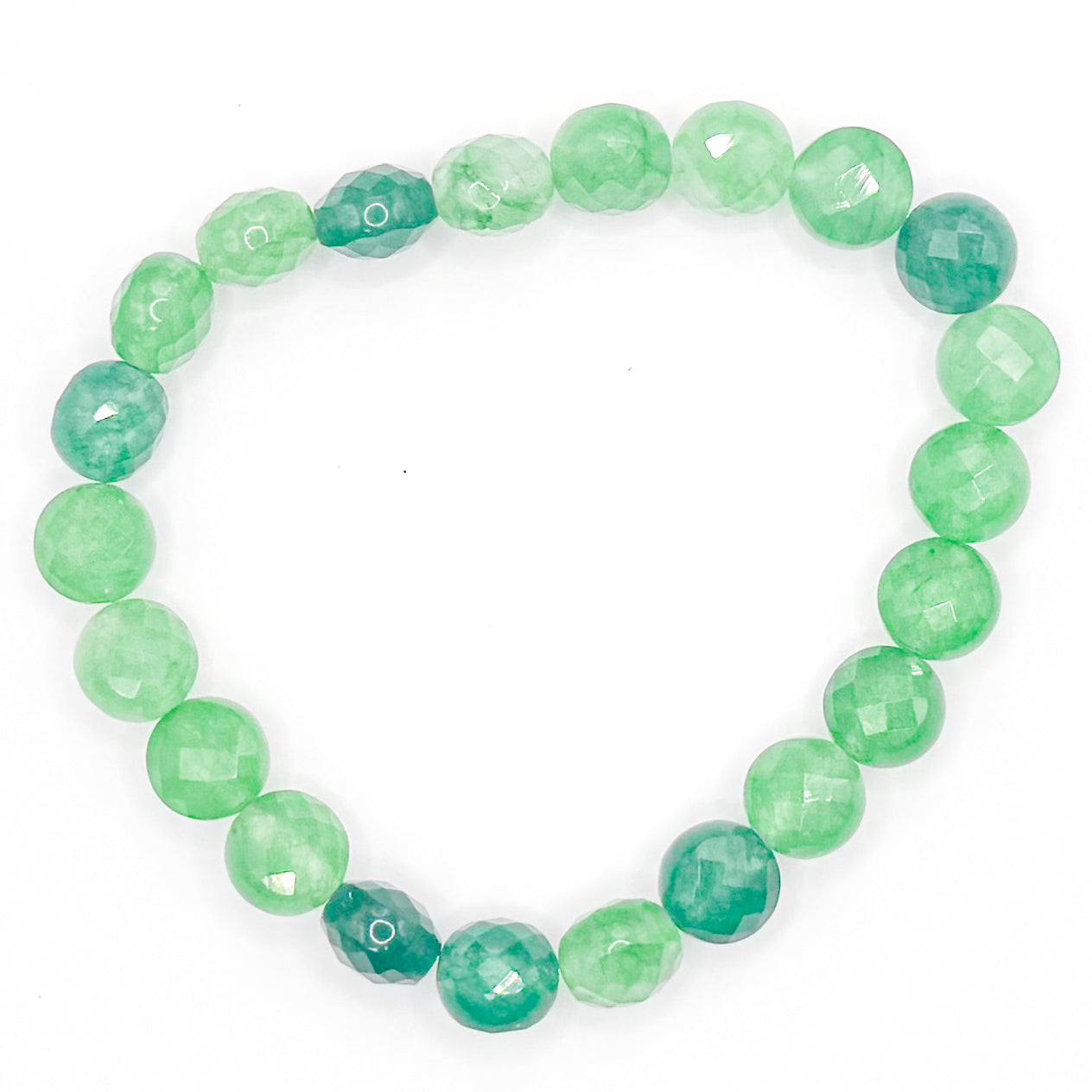 Green Gems 2.0 Glass Beaded Bracelet