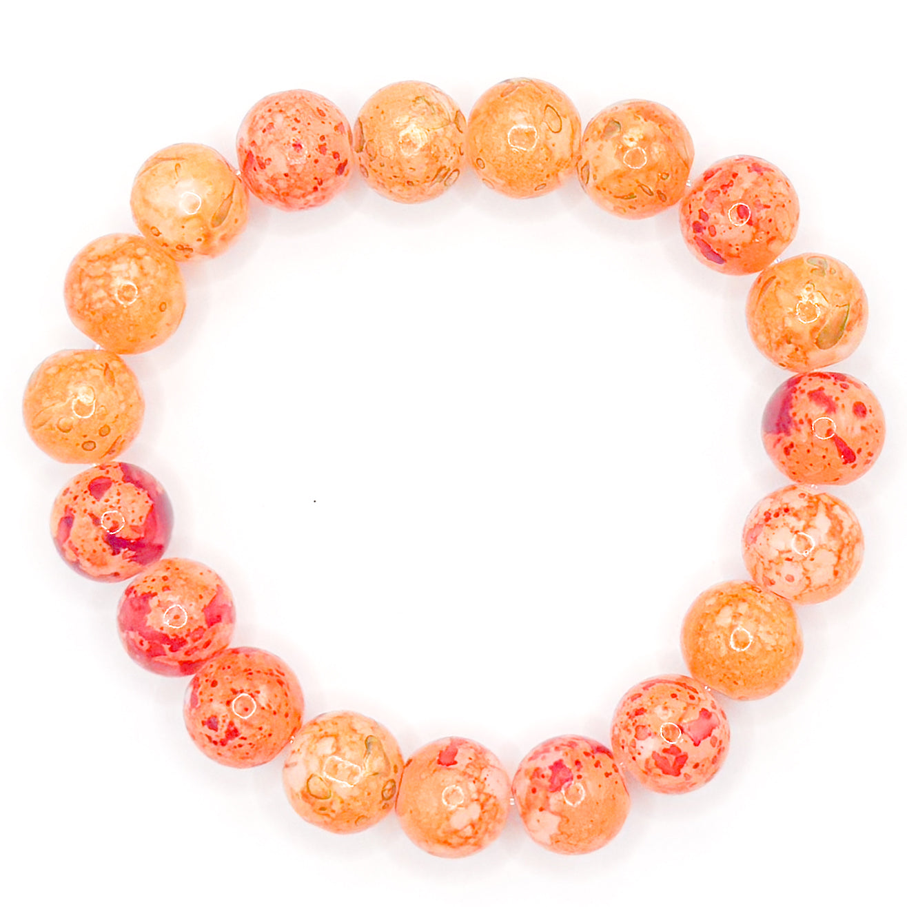 Fall Bubbles Glass Beaded Bracelet