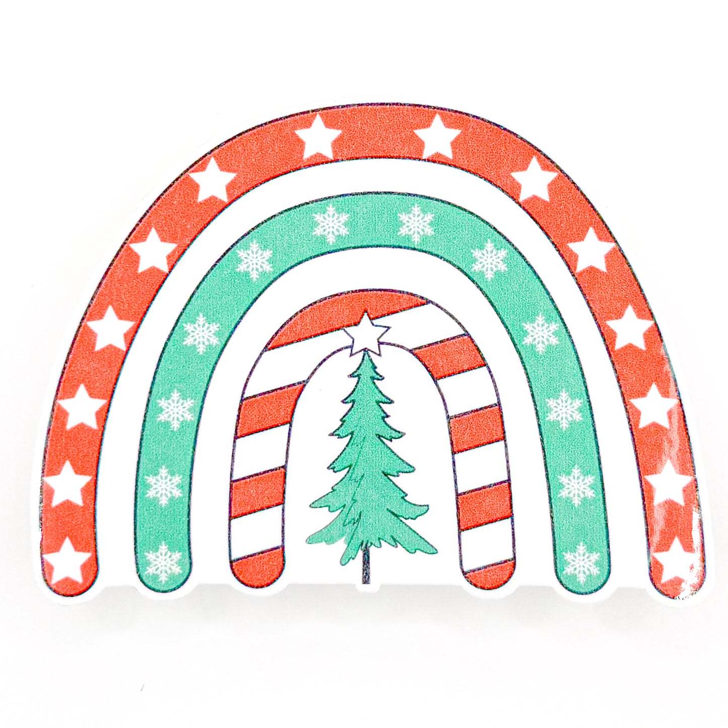 Christmas Rainbow Sticker