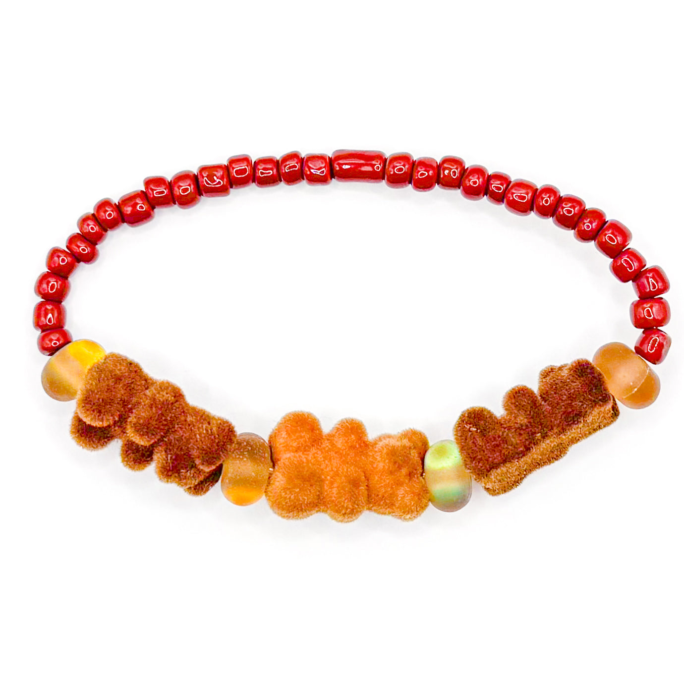 Fall Bears Beaded Bracelet