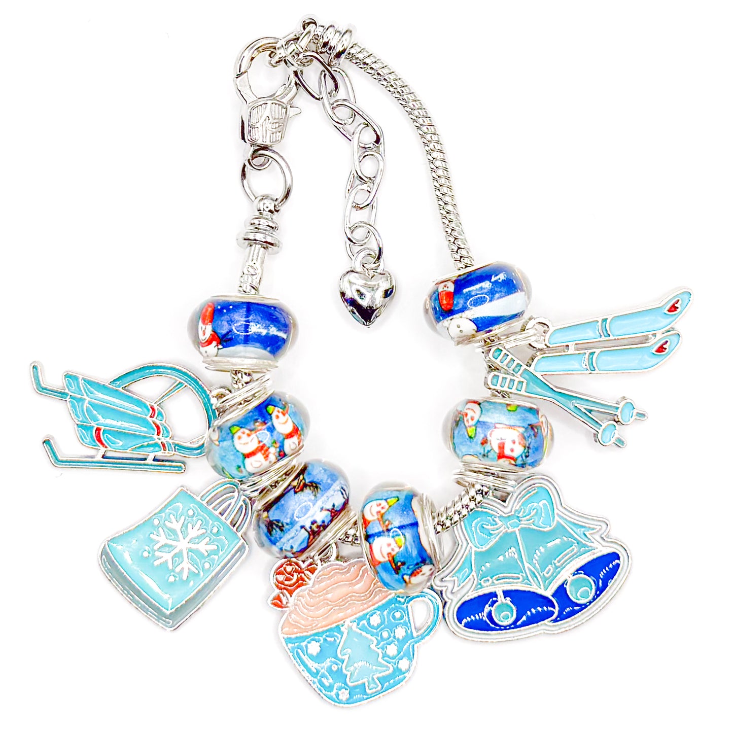 Christmas Coffee European Charm Bracelet