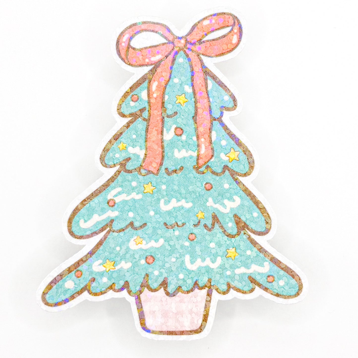 Christmas Tree Bow Sticker