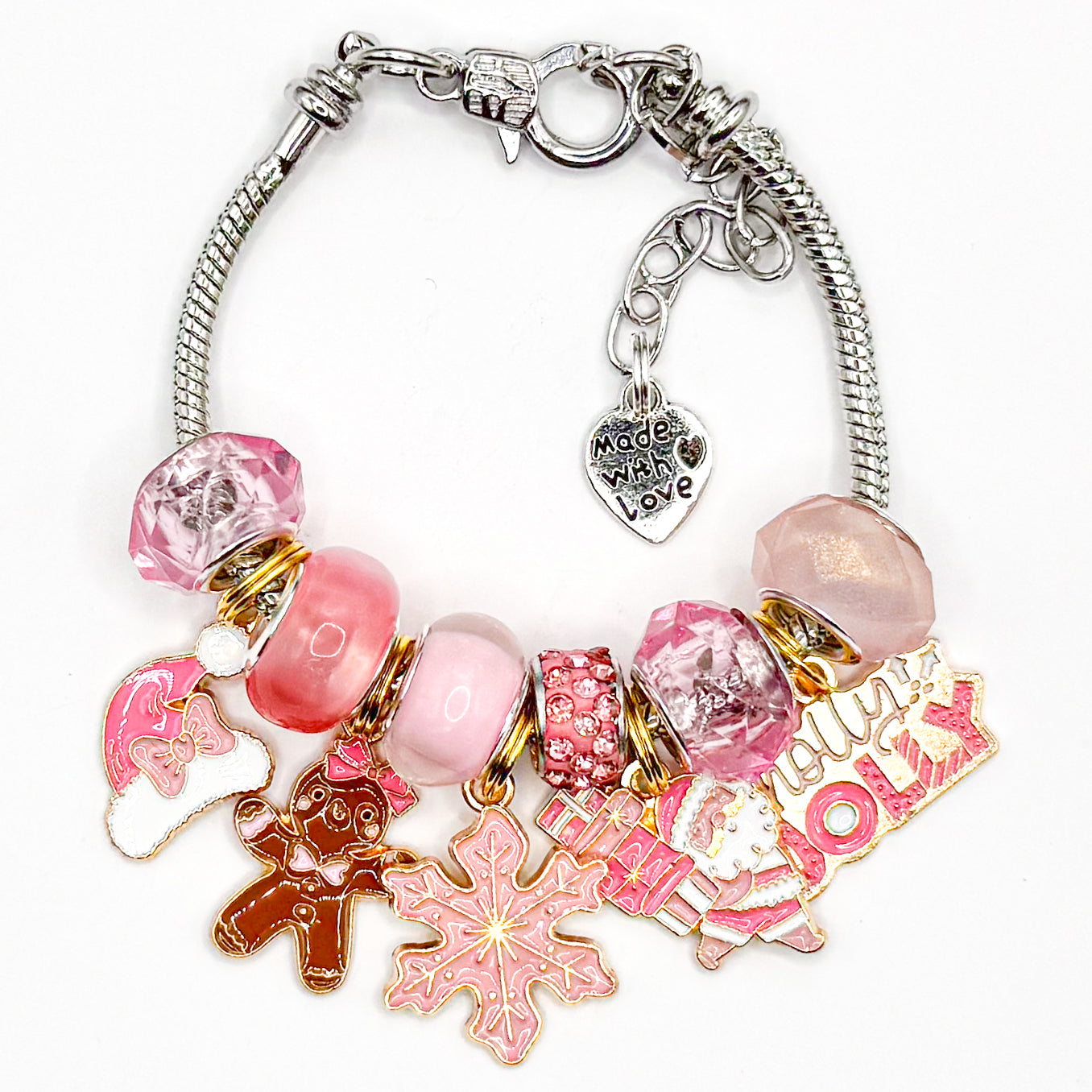 Merry Pinkmas European Charm Bracelet