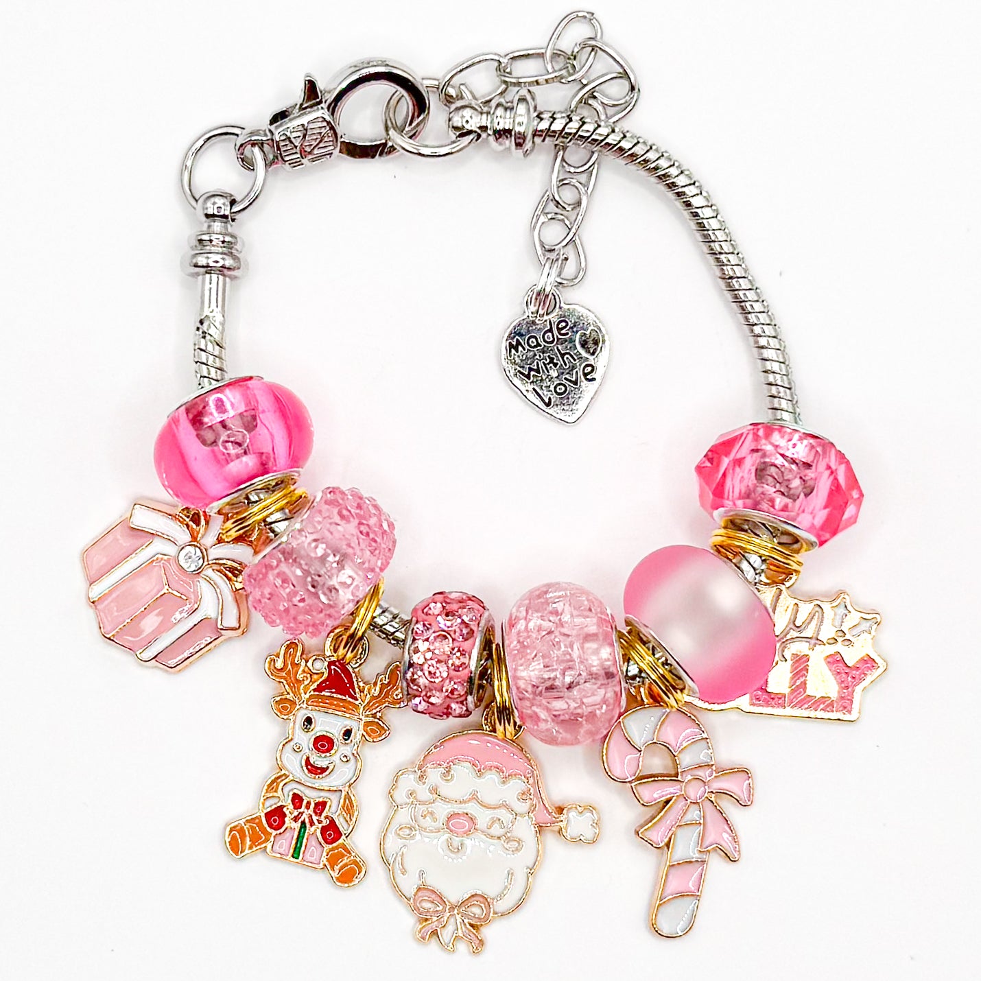 Sparkly Christmas European Charm Bracelet