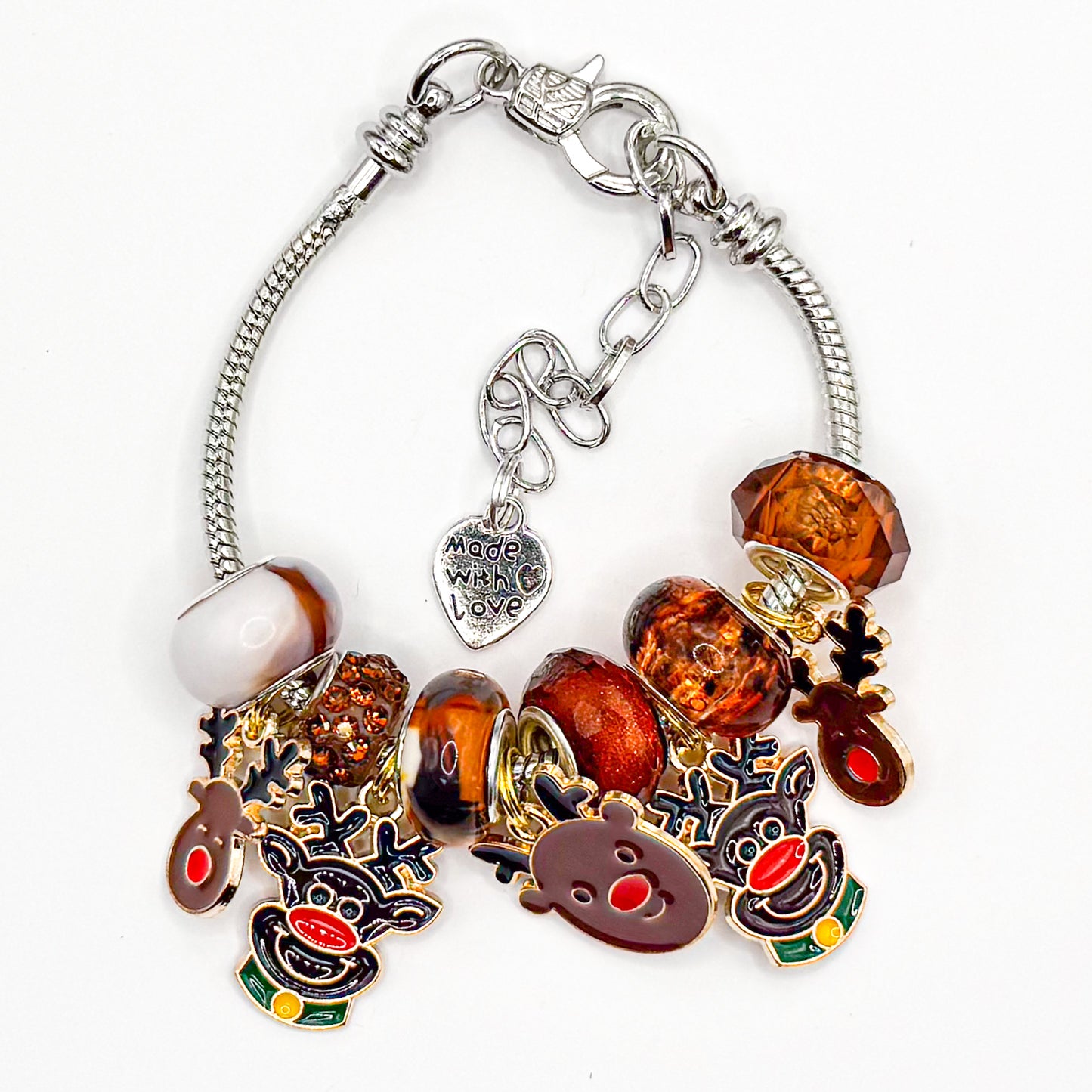 Oh deer, Christmas is here European Charm Bracelet