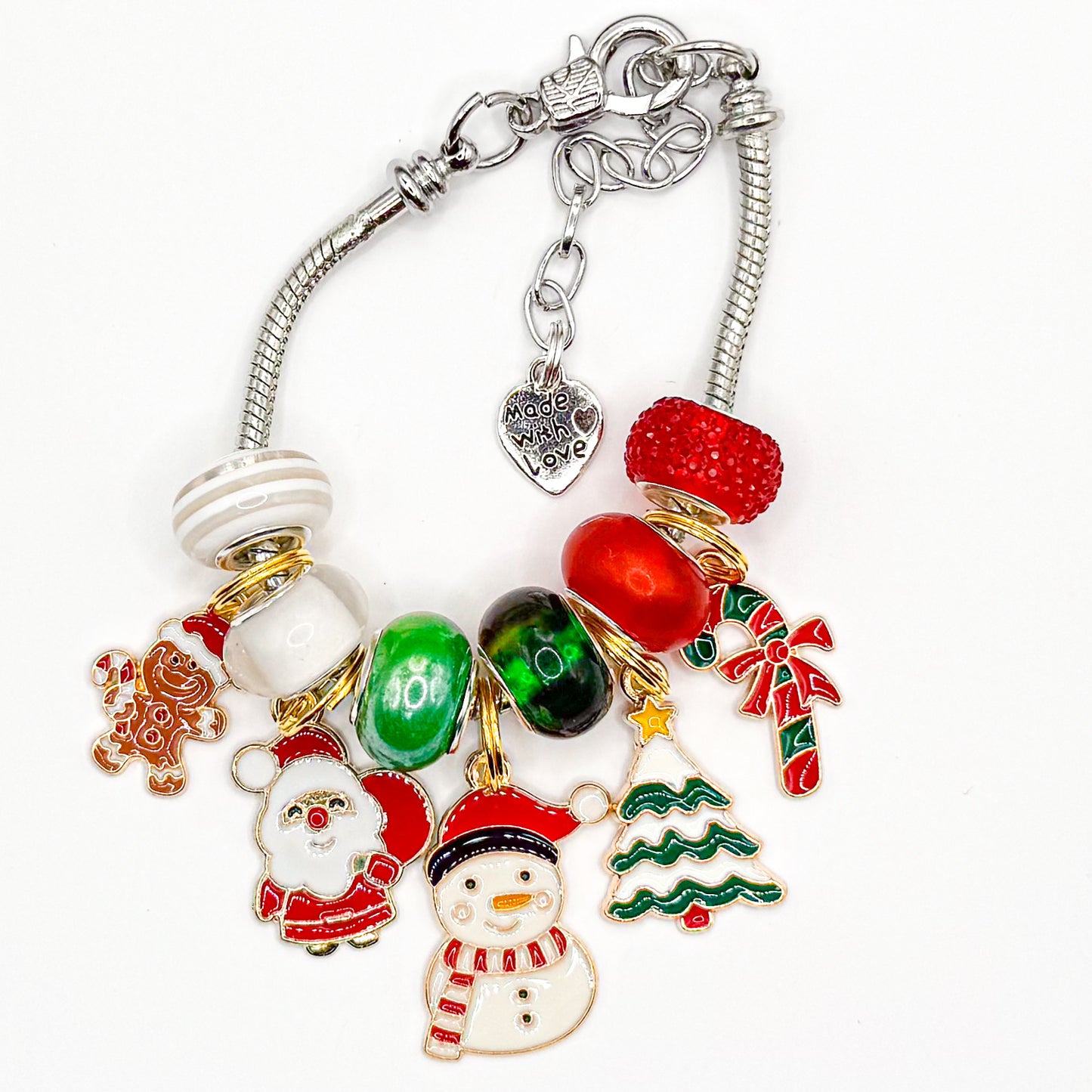 Winter Snow Day European Charm Bracelet