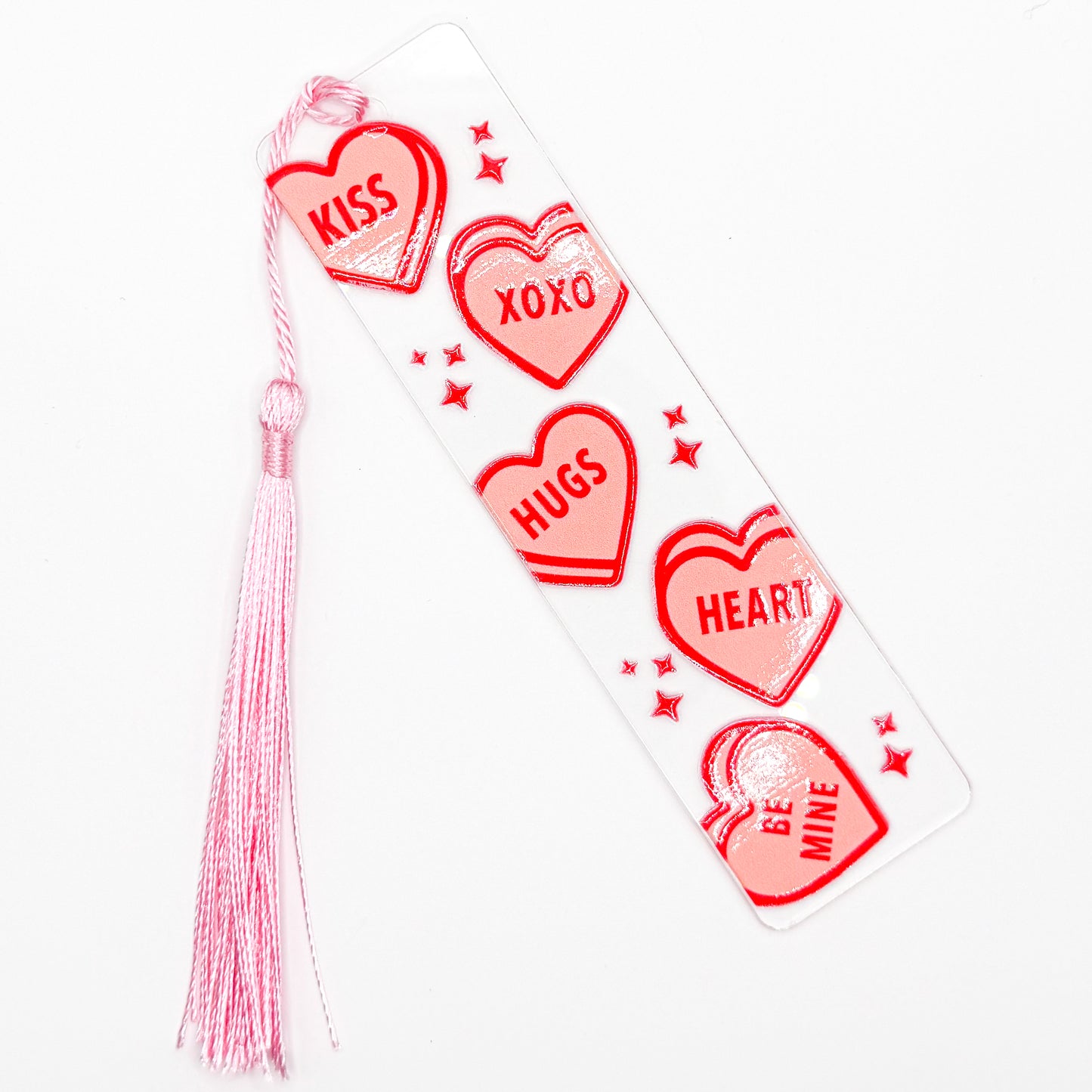 Candy Hearts Acrylic Bookmark