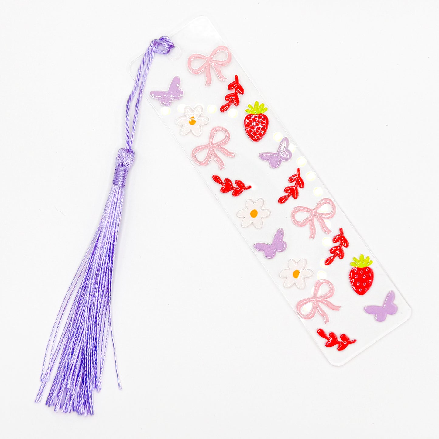 Purple Cutie Bows Acrylic Bookmark