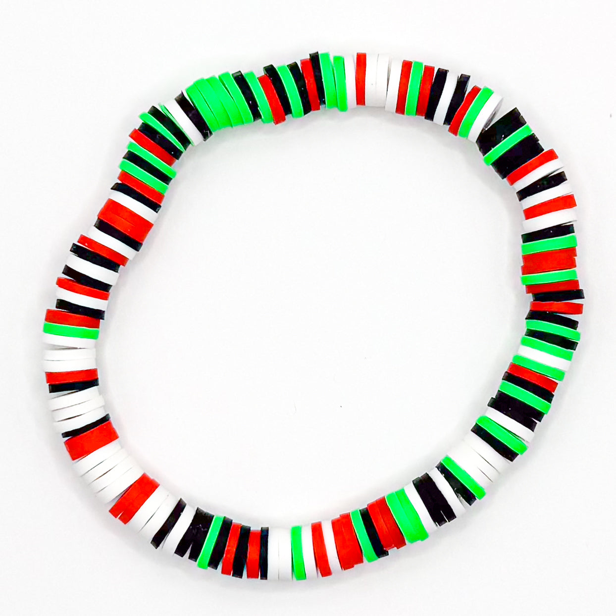 Punk Rock Christmas Clay Beaded Bracelet