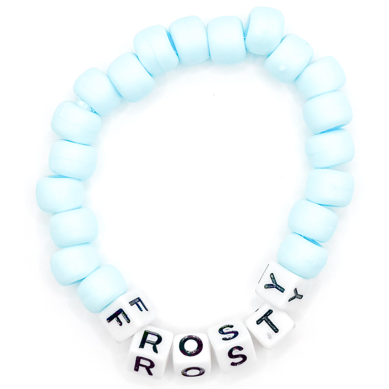 Blue "Frosty" Beaded Bracelet