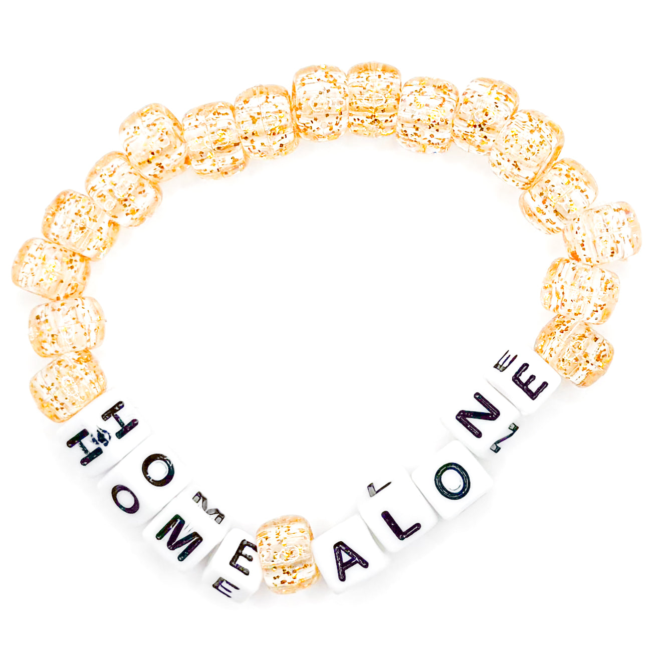 Tan "Home Alone" Beaded Bracelet