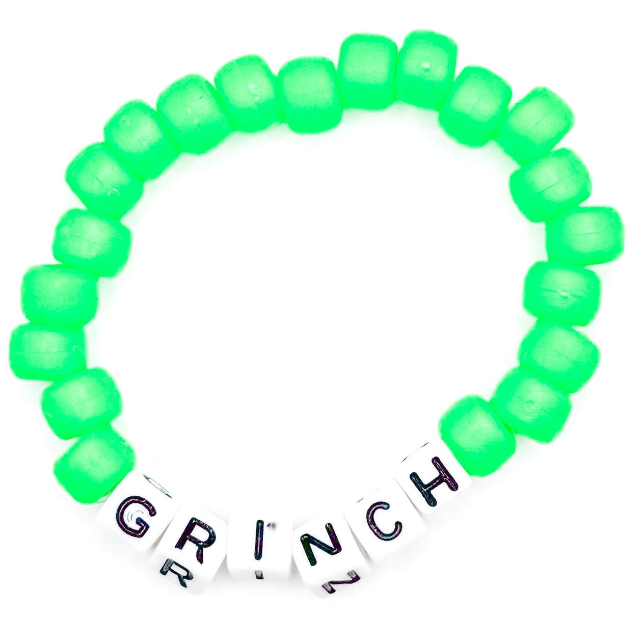 Green "Grinch" Beaded Bracelet