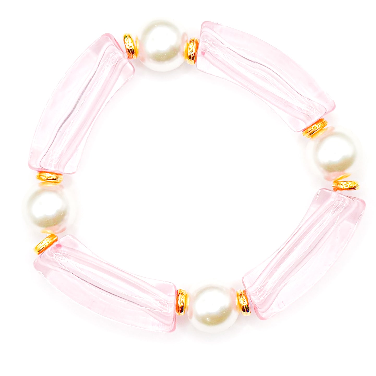 Pink Preppy Stacker Beaded Bracelet