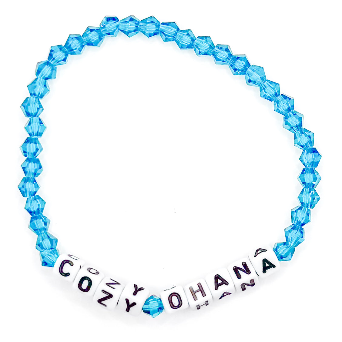 Blue "Cozy Ohana" Bead Buddy Bracelet
