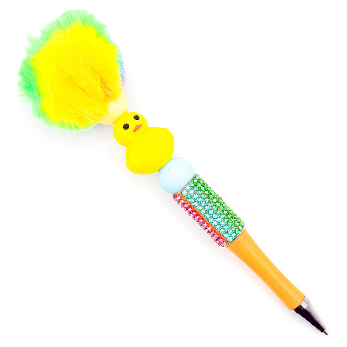 Fluffy Duck Sparkly Charm Pen