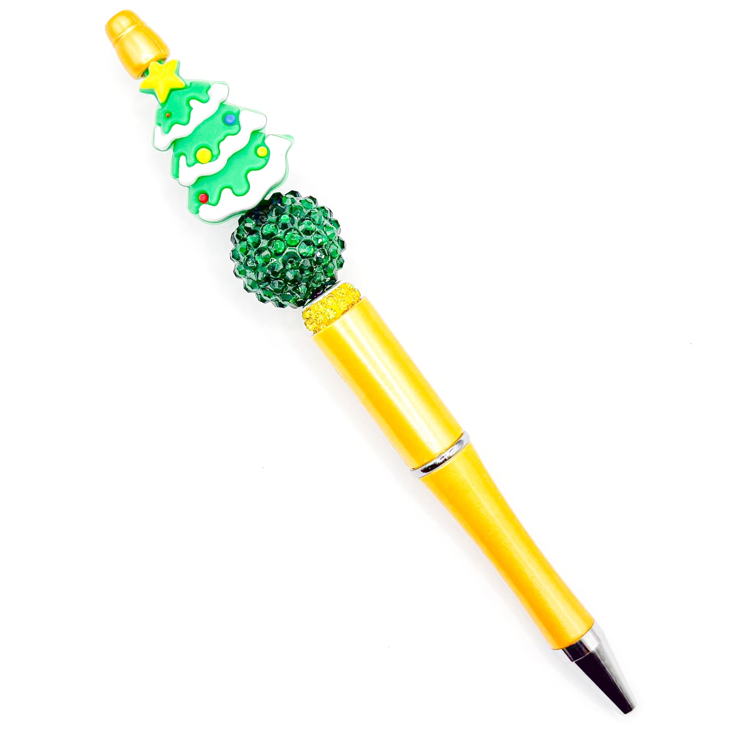 Yellow Christmas Tree Charm Pen