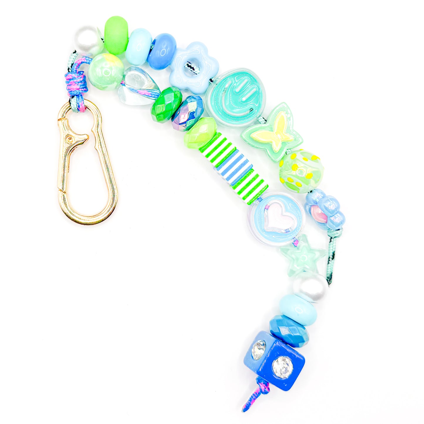 Green and Blue Splash Bag Charm