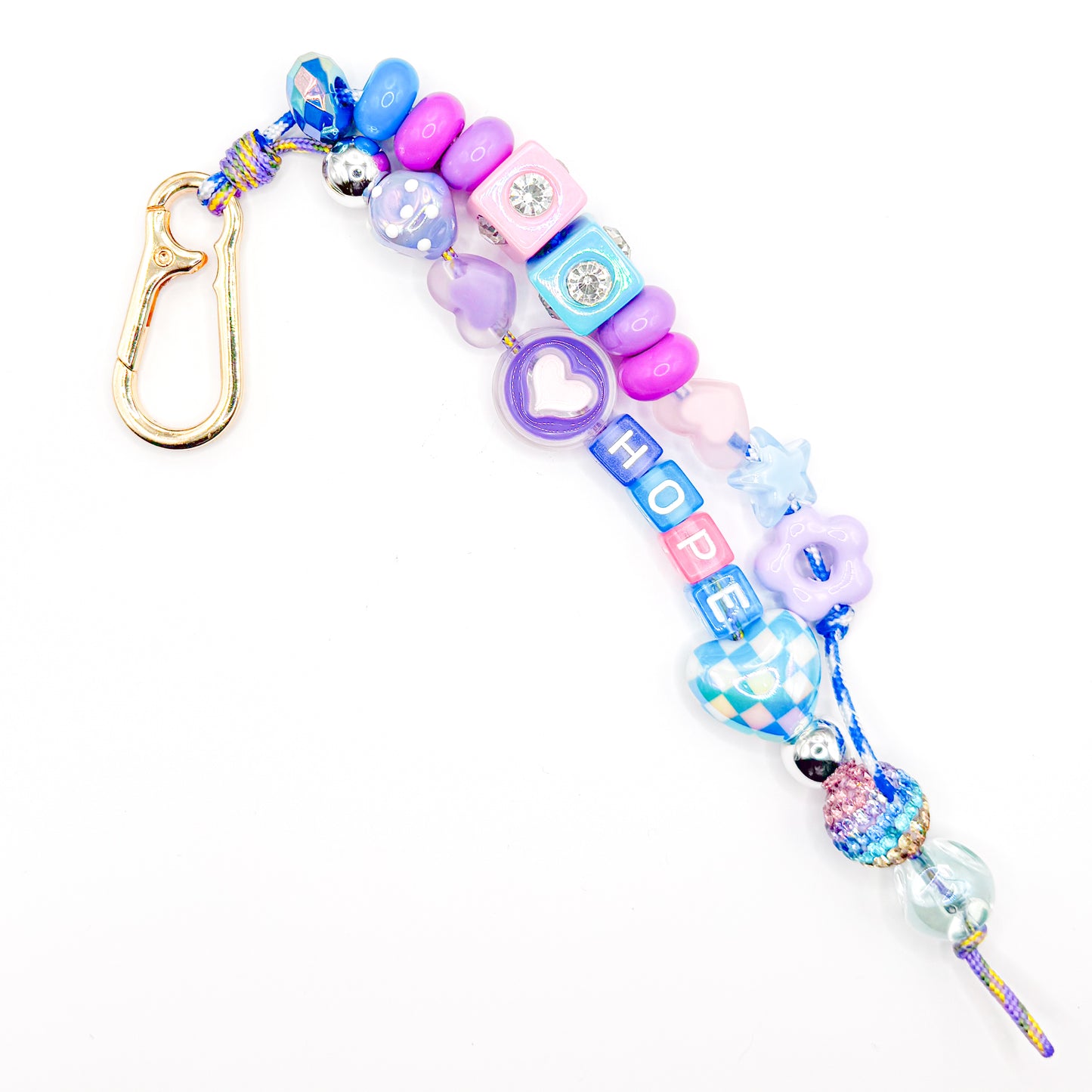 "Hope" Blue and Purple Bag Charm