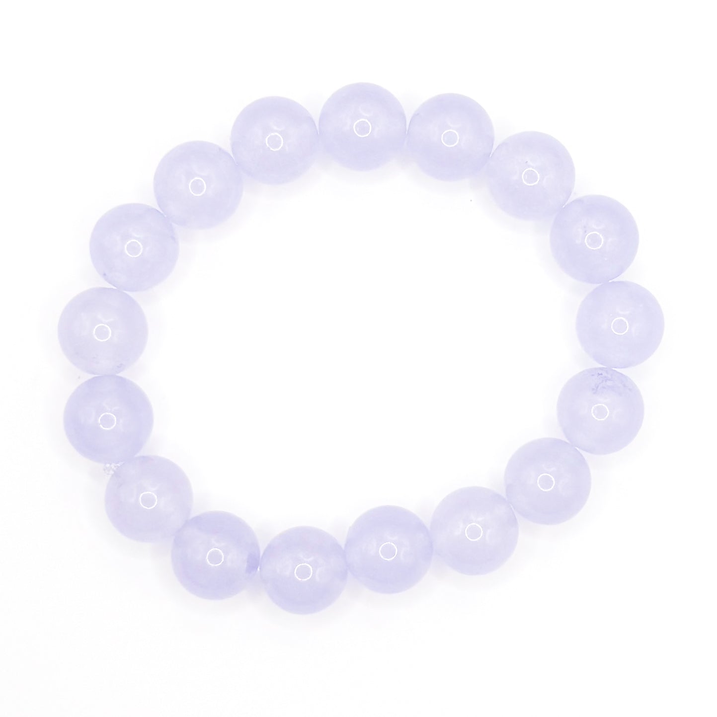 Clear Purple Glass Beaded Bracelet
