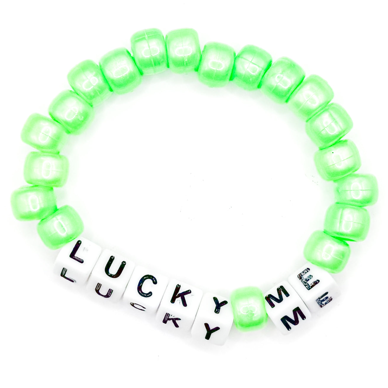 "Lucky Me" Green Beaded Bracelet