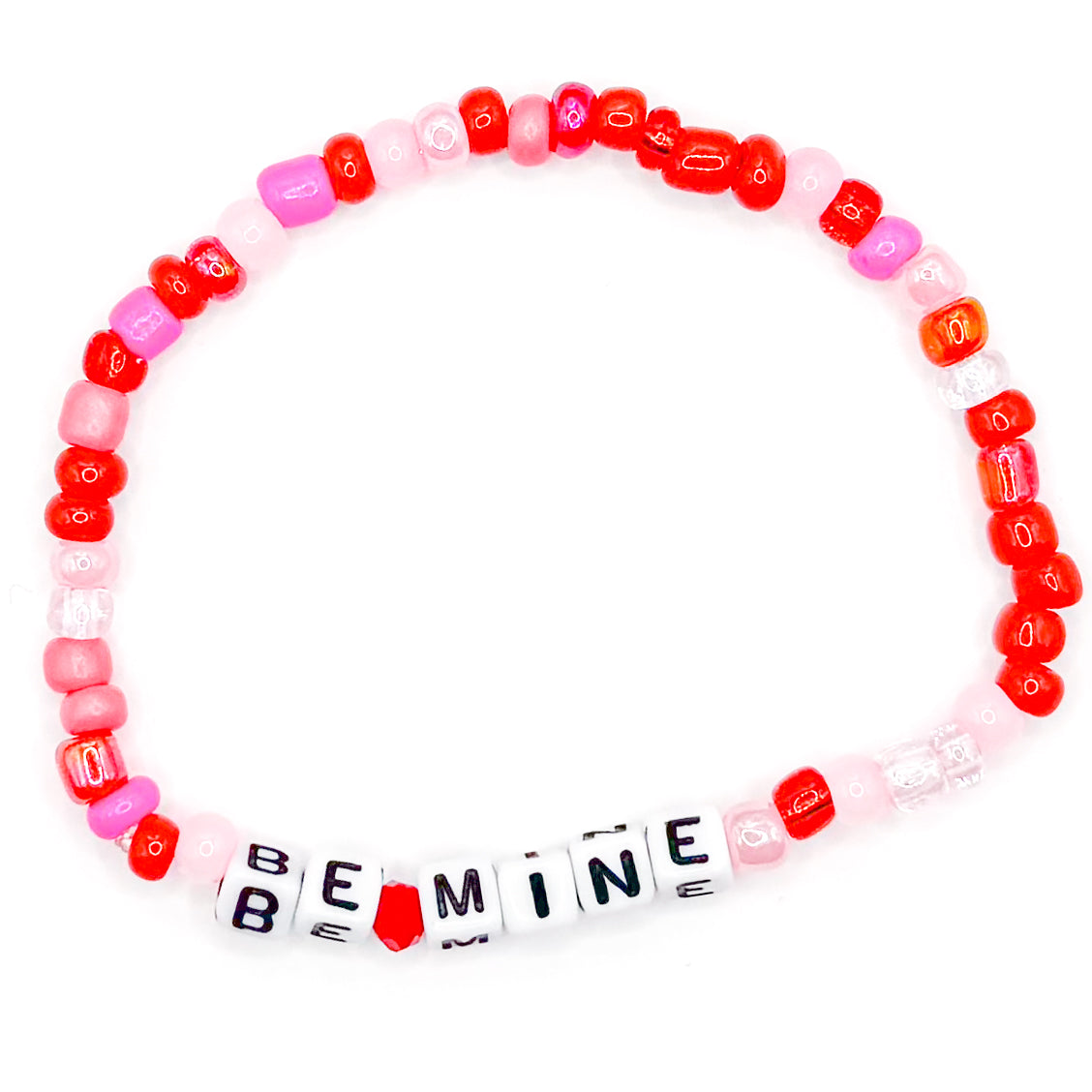"Be Mine" Seed Beaded Bracelet