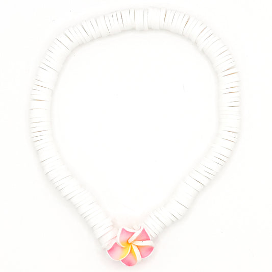 Pink Aloha Clay Beaded Bracelet