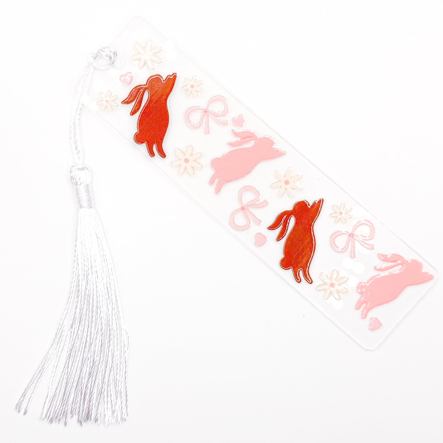 Bunnies and Bows Acrylic Bookmark