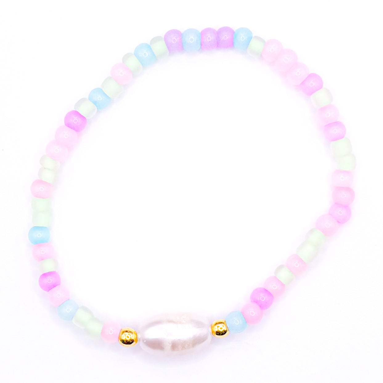 Pastel Pearl Seed Beaded Bracelet
