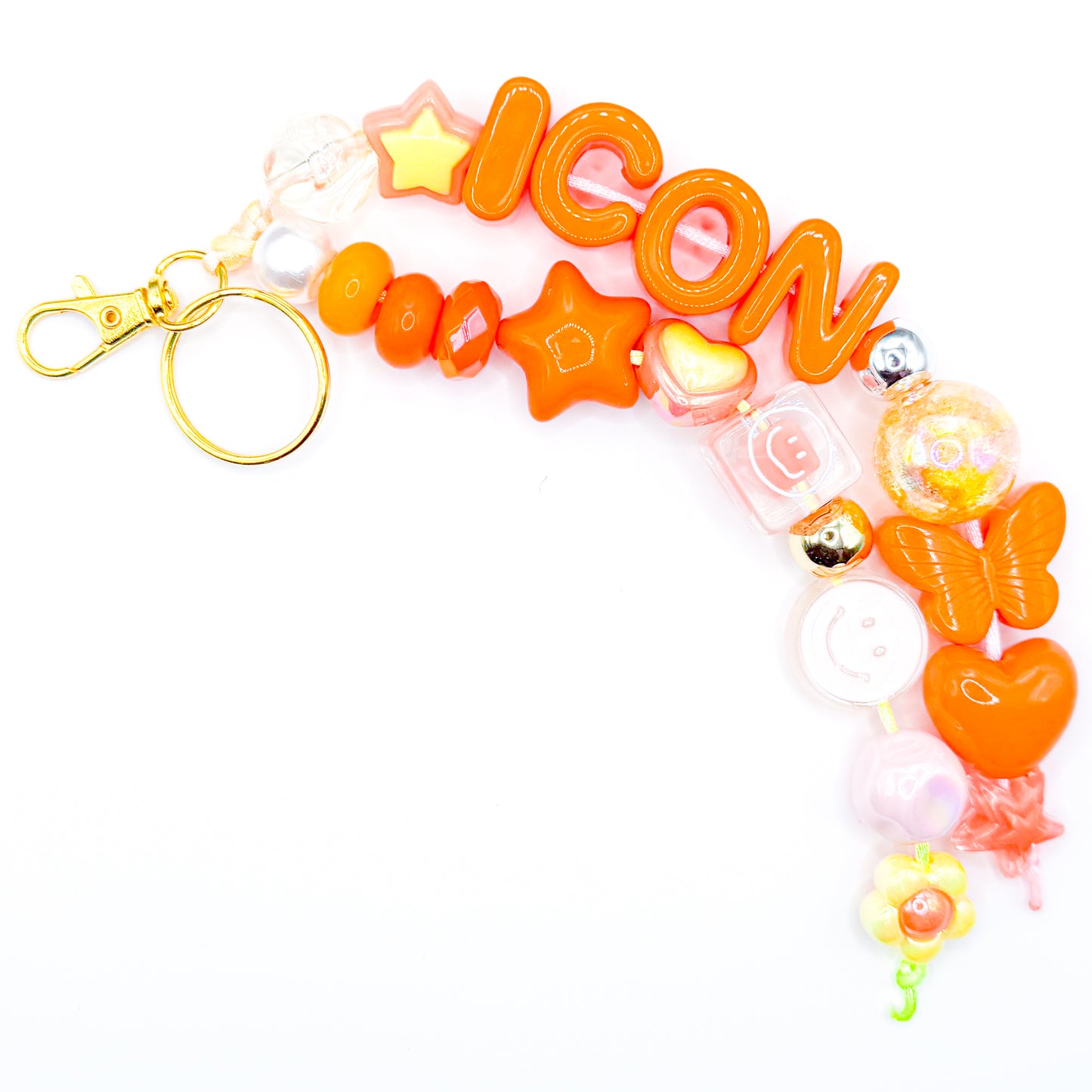 "ICON" Orange Bag Charm