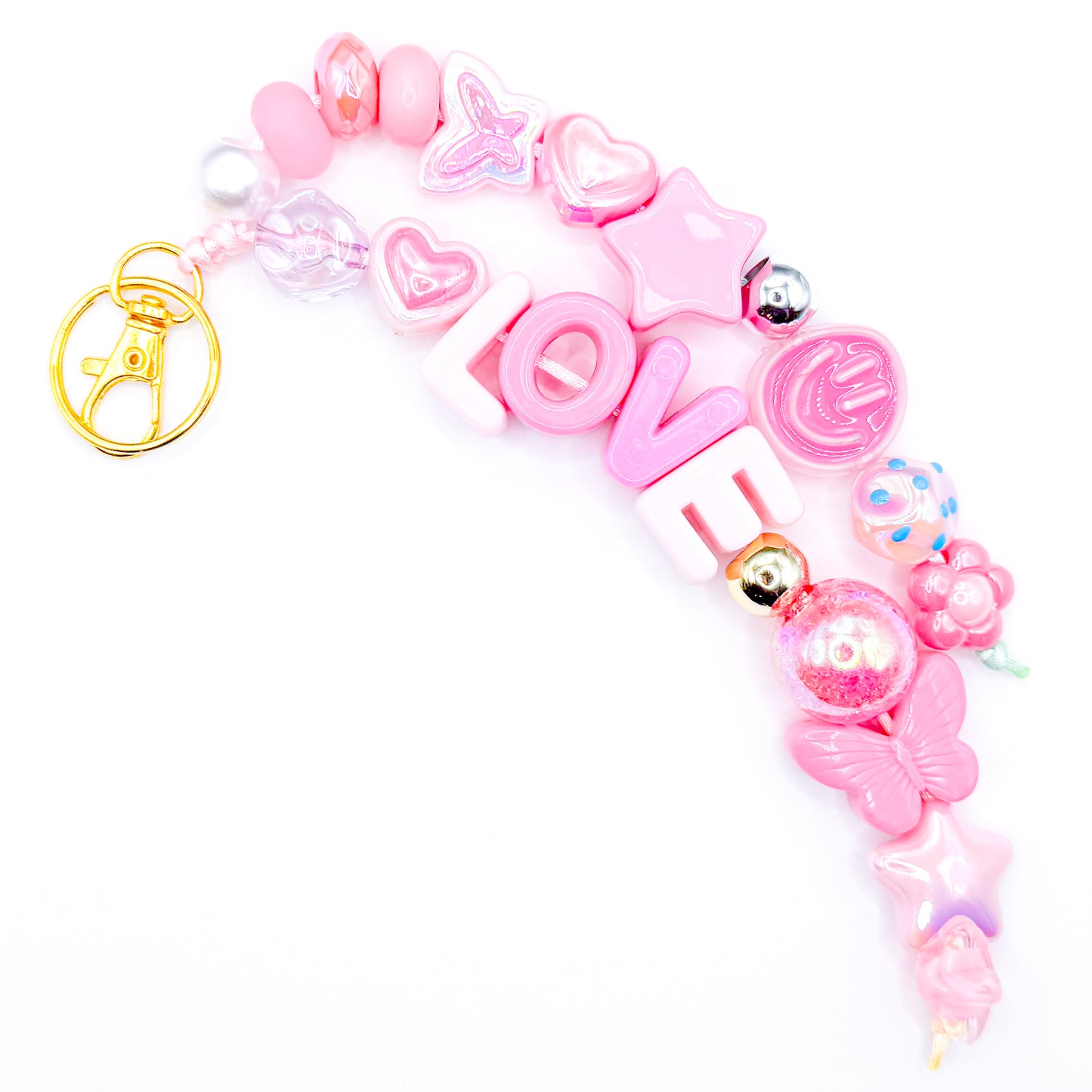 "LOVE" Pink Bag Charm
