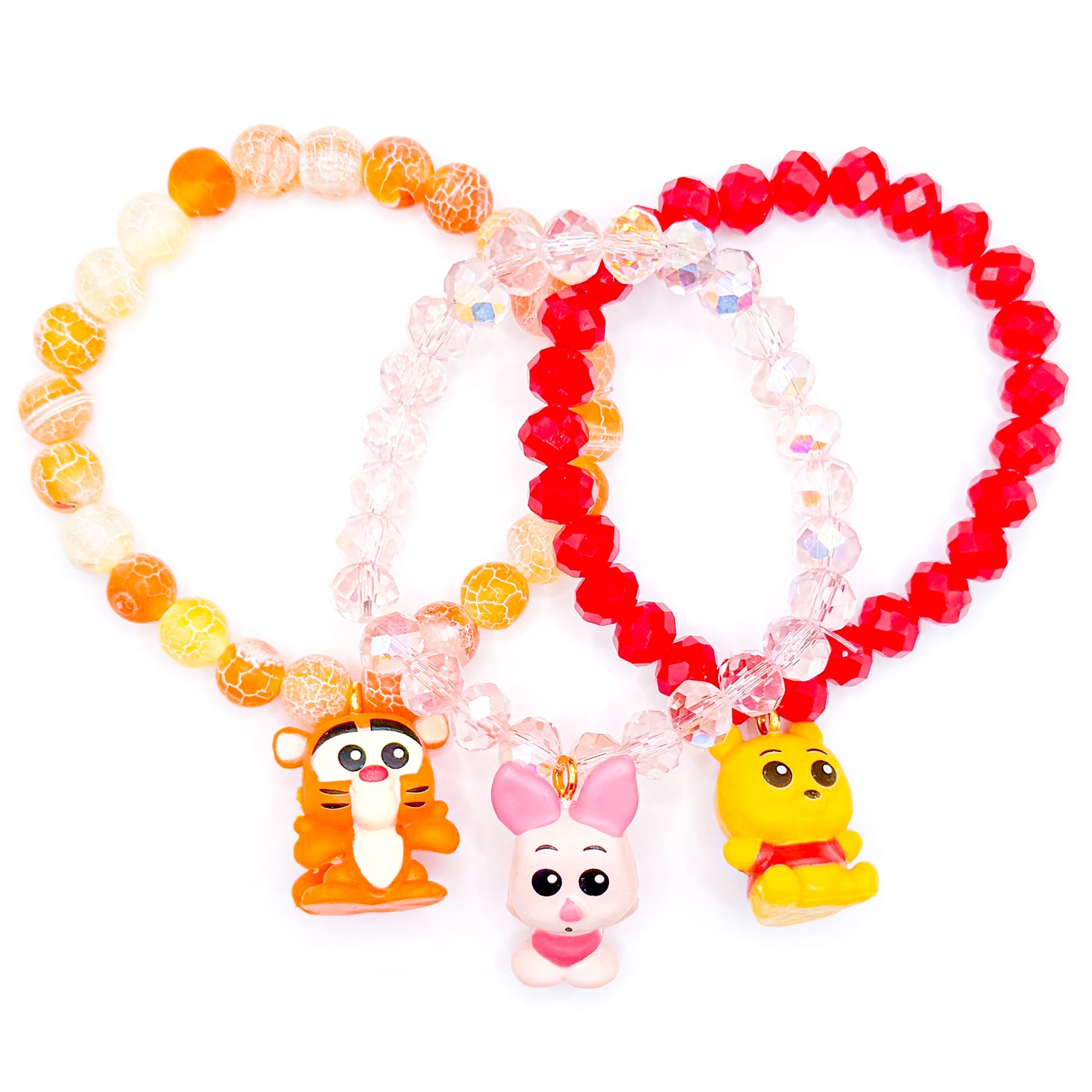 Classic Three Besties Glass Beaded Bracelets