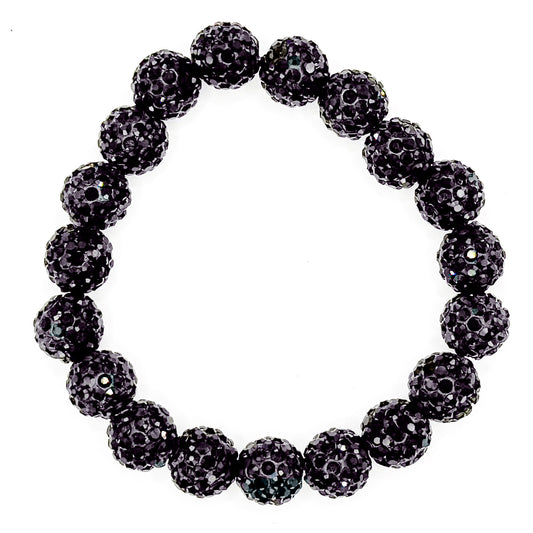 Black Sparkle Beaded Bracelet