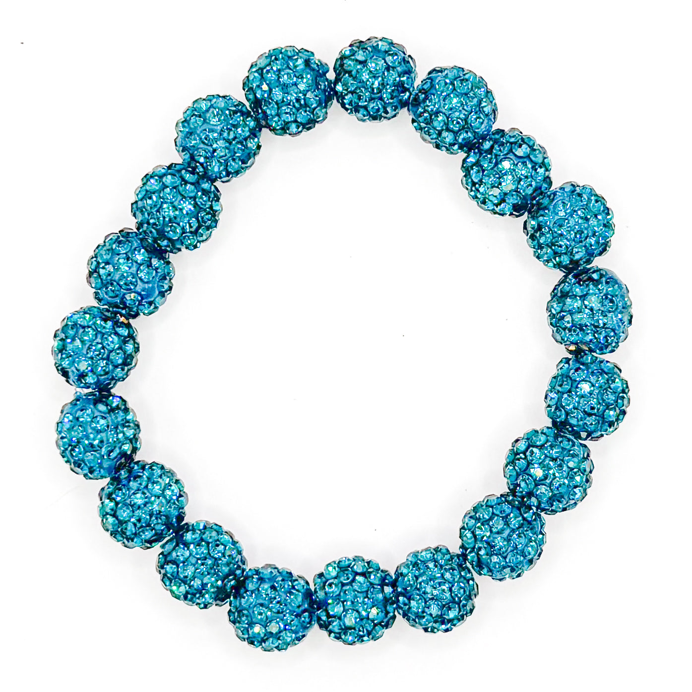 Teal Sparkle Beaded Bracelet