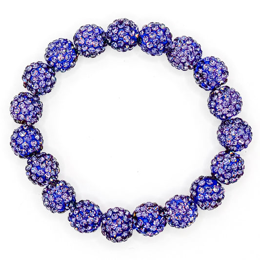Purple Sparkle Beaded Bracelet