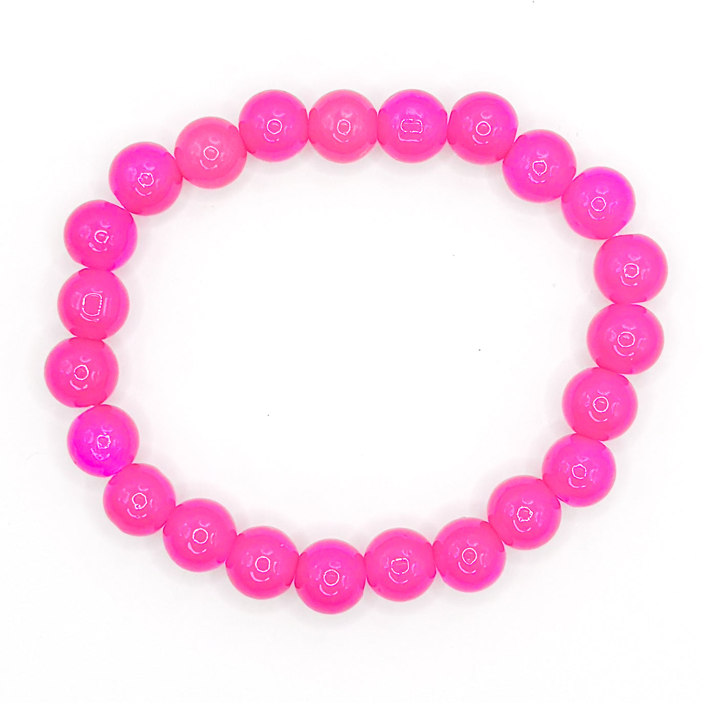 Pink Hottie Glass Beaded Bracelet