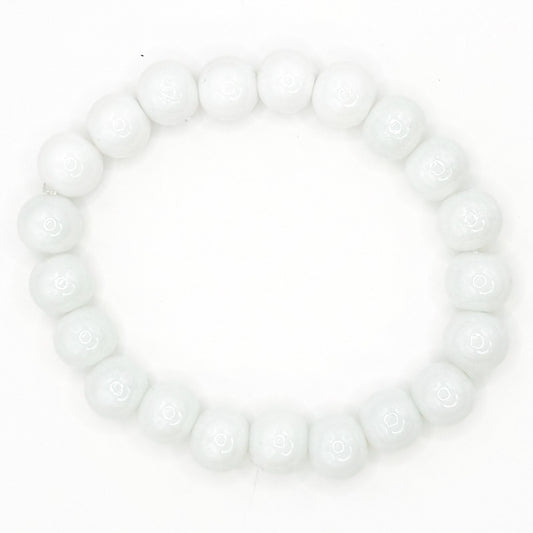 Snowflake Glass Beaded Bracelet