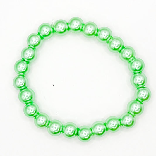 Palm Leaf Glass Beaded Bracelet