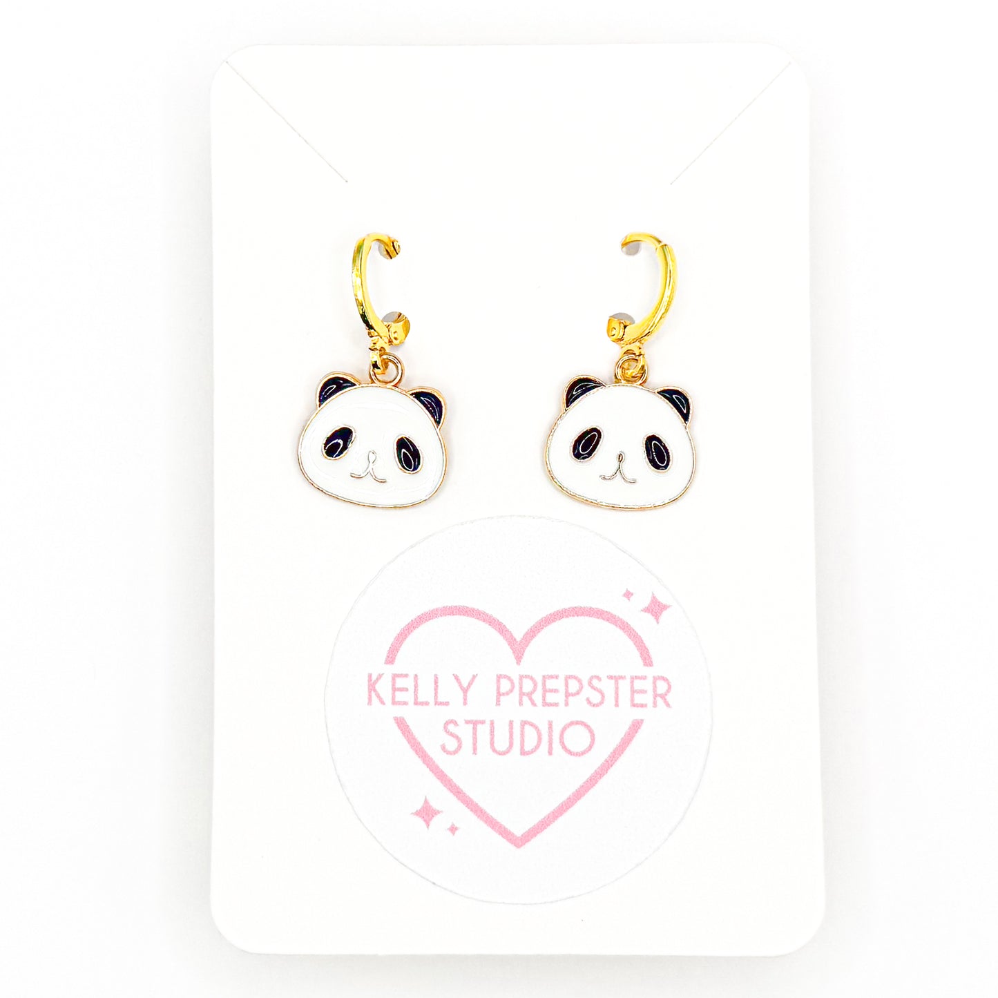 Cute Panda Huggie Earrings