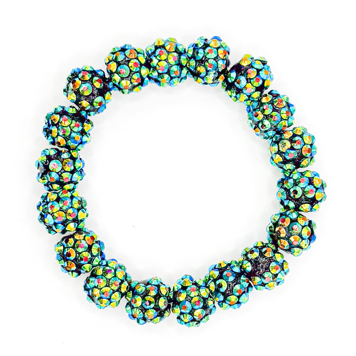 Green Shimmer Beaded Bracelet
