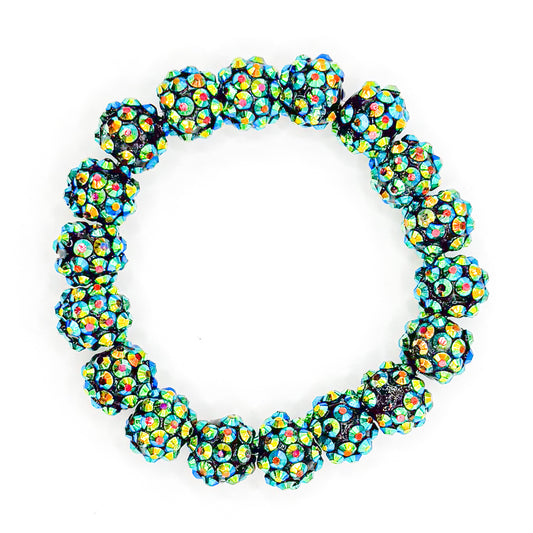 Green Shimmer Beaded Bracelet