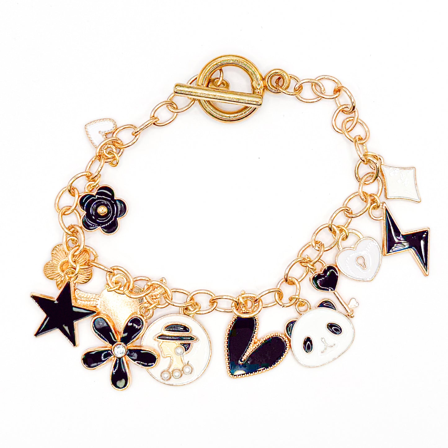 Preppy Panda Charm Bracelet