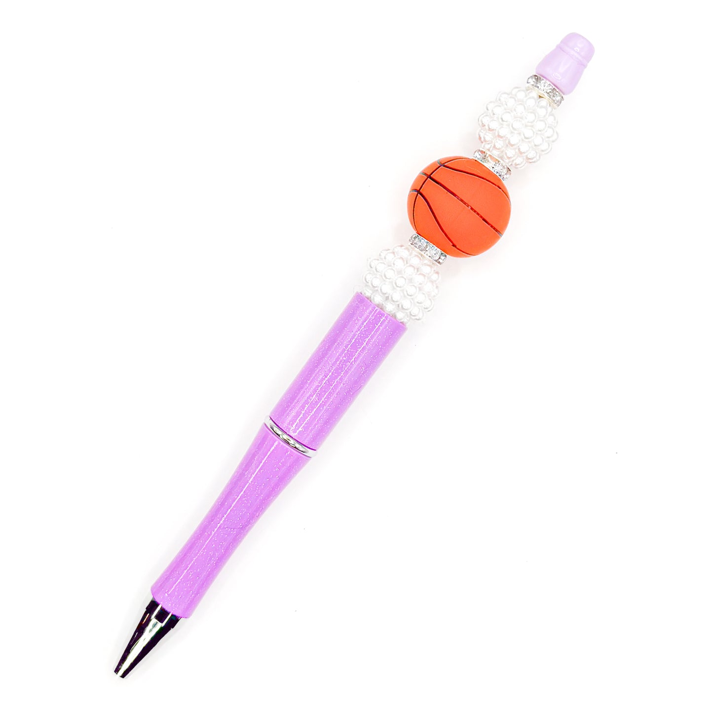 Purple Basketball Charm Pen
