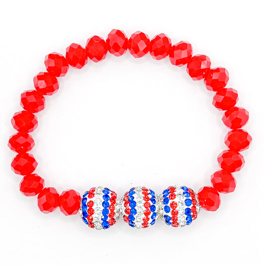 Sparkly USA 2.0 Beaded Bracelet