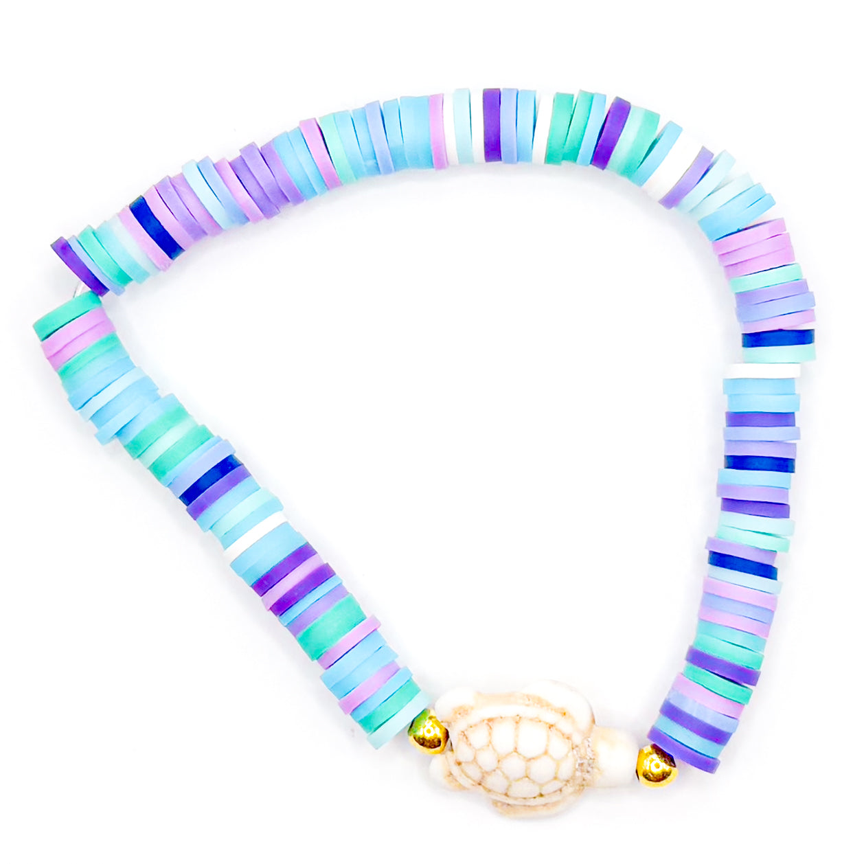 Beach Nights Turtle Clay Beaded Bracelet